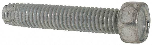 Value Collection - 3/8-16 UNC Thread, 2" Length Under Head, Hex Drive Steel Thread Cutting Screw - Hex Head, Grade 2, Point Type F, Zinc-Plated Finish - Eagle Tool & Supply