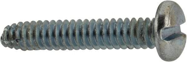Value Collection - #4-40 UNC Thread, 5/8" Length Under Head, Slotted Drive Steel Thread Cutting Screw - Pan Head, Grade 2, Point Type F, Zinc-Plated Finish - Eagle Tool & Supply