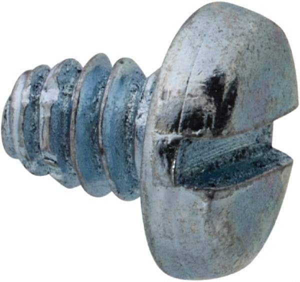 Value Collection - #6-32 UNC Thread, 3/16" Length Under Head, Slotted Drive Steel Thread Cutting Screw - Pan Head, Grade 2, Point Type F, Zinc-Plated Finish - Eagle Tool & Supply