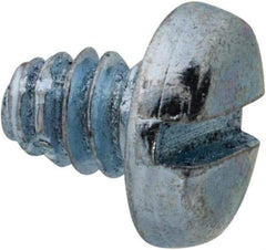 Value Collection - #6-32 UNC Thread, 3/16" Length Under Head, Slotted Drive Steel Thread Cutting Screw - Pan Head, Grade 2, Point Type F, Zinc-Plated Finish - Eagle Tool & Supply