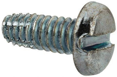 Value Collection - 1/4-20 UNC Thread, 5/8" Length Under Head, Slotted Drive Steel Thread Cutting Screw - Pan Head, Grade 2, Point Type F, Zinc-Plated Finish - Eagle Tool & Supply