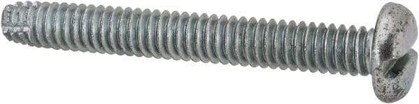 Value Collection - 1/4-20 UNC Thread, 2" Length Under Head, Slotted Drive Steel Thread Cutting Screw - Pan Head, Grade 2, Point Type F, Zinc-Plated Finish - Eagle Tool & Supply