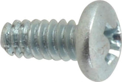 Value Collection - #6-32 UNC Thread, 5/16" Length Under Head, Phillips Drive Steel Thread Cutting Screw - Pan Head, Grade 2, Point Type F, Zinc-Plated Finish - Eagle Tool & Supply
