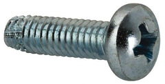 Value Collection - #8-32 UNC Thread, 5/8" Length Under Head, Phillips Drive Steel Thread Cutting Screw - Pan Head, Grade 2, Point Type F, Zinc-Plated Finish - Eagle Tool & Supply