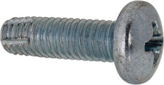 Value Collection - #10-32 UNF Thread, 5/8" Length Under Head, Phillips Drive Steel Thread Cutting Screw - Pan Head, Grade 2, Point Type F, Zinc-Plated Finish - Eagle Tool & Supply