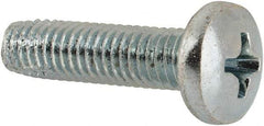 Value Collection - #10-32 UNF Thread, 3/4" Length Under Head, Phillips Drive Steel Thread Cutting Screw - Pan Head, Grade 2, Point Type F, Zinc-Plated Finish - Eagle Tool & Supply