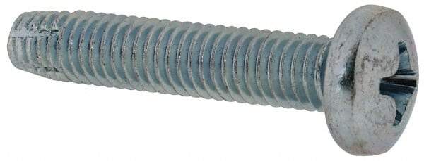 Value Collection - #10-32 UNF Thread, 1" Length Under Head, Phillips Drive Steel Thread Cutting Screw - Pan Head, Grade 2, Point Type F, Zinc-Plated Finish - Eagle Tool & Supply