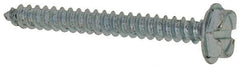 Value Collection - #6 Hex Washer Head Slotted Sheet Metal Screw - Steel, 1-1/4" Length Under Head, Grade 2 - Eagle Tool & Supply