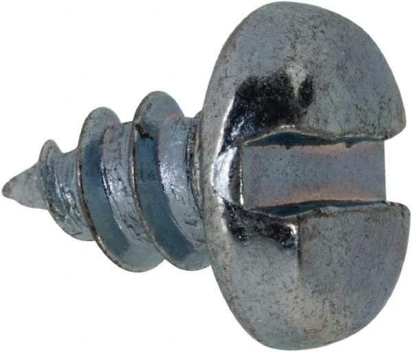 Value Collection - #8 Pan Head Slotted Sheet Metal Screw - Steel, 1/4" Length Under Head, Grade 2 - Eagle Tool & Supply