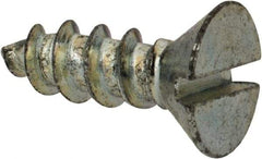 Value Collection - #10 Flat Head Slotted Sheet Metal Screw - Steel, 1/2" OAL, Grade 2 - Eagle Tool & Supply