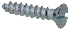 Value Collection - #10 Flat Head Slotted Sheet Metal Screw - Steel, 1" OAL, Grade 2 - Eagle Tool & Supply