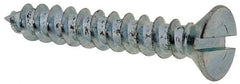 Value Collection - #10 Flat Head Slotted Sheet Metal Screw - Steel, 1-1/4" OAL, Grade 2 - Eagle Tool & Supply