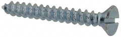 Value Collection - #10 Flat Head Slotted Sheet Metal Screw - Steel, 1-1/2" OAL, Grade 2 - Eagle Tool & Supply