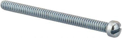 Value Collection - #6-32 UNC, 1-3/4" Length Under Head Slotted Drive Machine Screw - Fillister Head, Grade 2 Steel, Zinc-Plated Finish, Without Washer - Eagle Tool & Supply