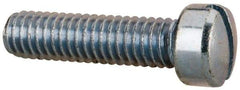 Value Collection - 5/16-18 UNC, 1-1/4" Length Under Head Slotted Drive Machine Screw - Fillister Head, Grade 2 Steel, Zinc-Plated Finish, Without Washer - Eagle Tool & Supply