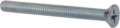 Value Collection - #8-32 UNC, 1-3/4" OAL Phillips Drive Machine Screw - Flat Head, Grade 2 Steel, Zinc-Plated Finish, Without Washer - Eagle Tool & Supply