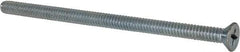 Value Collection - #10-24 UNC, 3-1/2" OAL Phillips Drive Machine Screw - Flat Head, Grade 2 Steel, Zinc-Plated Finish, Without Washer - Eagle Tool & Supply