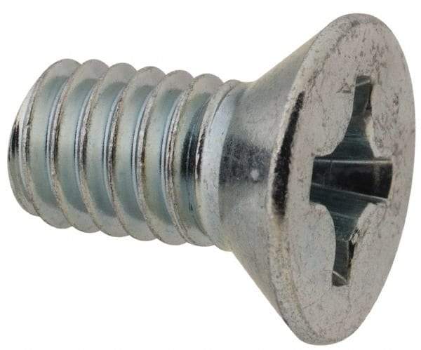 Value Collection - 5/16-18 UNC, 5/8" OAL Phillips Drive Machine Screw - Flat Head, Grade 2 Steel, Zinc-Plated Finish, Without Washer - Eagle Tool & Supply