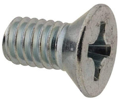 Value Collection - 5/16-18 UNC, 5/8" OAL Phillips Drive Machine Screw - Flat Head, Grade 2 Steel, Zinc-Plated Finish, Without Washer - Eagle Tool & Supply