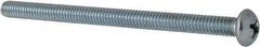 Value Collection - 1/4-20 UNC, 4" Length Under Head Phillips Drive Machine Screw - Round Head, Grade 2 Steel, Zinc-Plated Finish, Without Washer - Eagle Tool & Supply