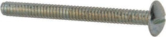 Value Collection - #6-32 UNC, 1-1/2" Length Under Head Slotted Drive Machine Screw - Truss Head, Grade 2 Steel, Zinc-Plated Finish, Without Washer - Eagle Tool & Supply