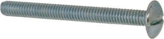 Value Collection - #8-32 UNC, 1-3/4" Length Under Head Slotted Drive Machine Screw - Truss Head, Grade 2 Steel, Zinc-Plated Finish, Without Washer - Eagle Tool & Supply
