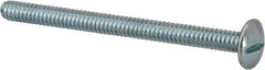 Value Collection - #10-24 UNC, 2-1/2" Length Under Head Slotted Drive Machine Screw - Truss Head, Grade 2 Steel, Zinc-Plated Finish, Without Washer - Eagle Tool & Supply
