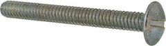 Value Collection - 1/4-20 UNC, 2-1/4" Length Under Head Slotted Drive Machine Screw - Truss Head, Grade 2 Steel, Zinc-Plated Finish, Without Washer - Eagle Tool & Supply