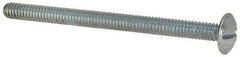 Value Collection - 1/4-20 UNC, 3-1/2" Length Under Head Slotted Drive Machine Screw - Truss Head, Grade 2 Steel, Zinc-Plated Finish, Without Washer - Eagle Tool & Supply