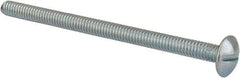 Value Collection - 1/4-20 UNC, 4" Length Under Head Slotted Drive Machine Screw - Truss Head, Grade 2 Steel, Zinc-Plated Finish, Without Washer - Eagle Tool & Supply