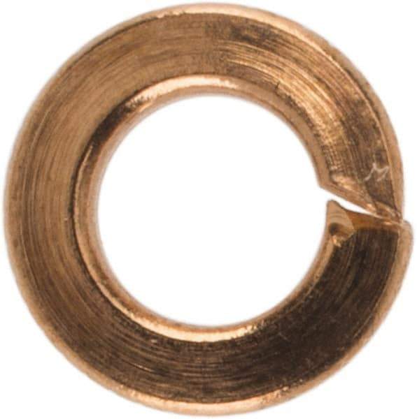 Value Collection - #3, 0.101" ID, 0.025" Thick Split Lock Washer - Silicon Bronze, Uncoated, 0.101" Min ID, 0.107" Max ID, 0.195" Max OD - Eagle Tool & Supply