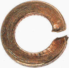 Value Collection - #5, 0.127" ID, 0.031" Thick Split Lock Washer - Silicon Bronze, Uncoated, 0.127" Min ID, 0.133" Max ID, 0.236" Max OD - Eagle Tool & Supply