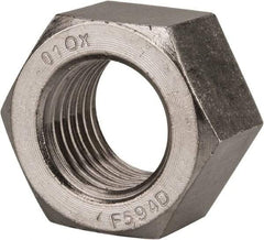 Value Collection - 1-1/4 - 7 UNC Stainless Steel Right Hand Hex Nut - 1-7/8" Across Flats, 1-1/16" High, Uncoated - Eagle Tool & Supply