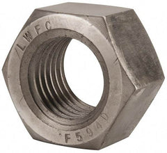 Value Collection - 1-3/4 - 5 UNC Stainless Steel Right Hand Hex Nut - 2-5/8" Across Flats, 1-1/2" High, Uncoated - Eagle Tool & Supply