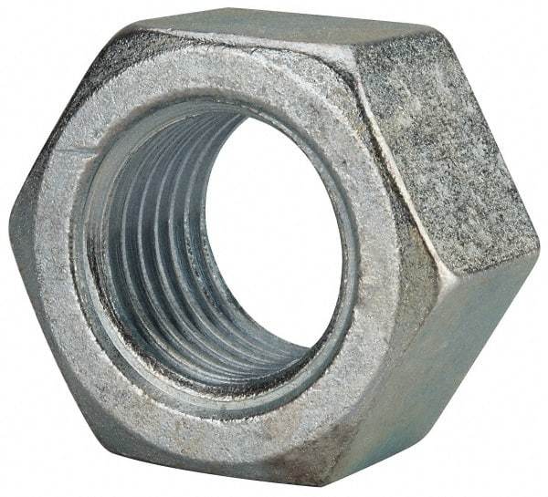 Value Collection - 2 - 4-1/2 UNC Steel Right Hand Hex Nut - 3" Across Flats, 1-23/32" High, Zinc Clear Finish - Eagle Tool & Supply