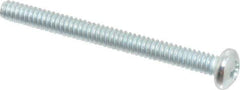 Value Collection - #4-40 UNC, 1-1/4" Length Under Head Phillips Drive Machine Screw - Pan Head, Grade 2 Steel, Zinc-Plated Finish, Without Washer - Eagle Tool & Supply