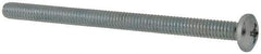 Value Collection - #8-32 UNC, 2-1/2" Length Under Head Phillips Drive Machine Screw - Pan Head, Grade 2 Steel, Zinc-Plated Finish, Without Washer - Eagle Tool & Supply