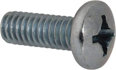 Value Collection - #12-24 UNC, 5/8" Length Under Head Phillips Drive Machine Screw - Pan Head, Grade 2 Steel, Zinc-Plated Finish, Without Washer - Eagle Tool & Supply