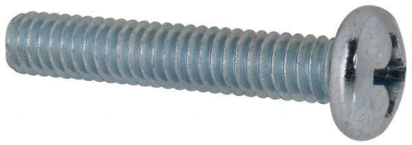 Value Collection - #12-24 UNC, 1-1/4" Length Under Head Phillips Drive Machine Screw - Pan Head, Grade 2 Steel, Zinc-Plated Finish, Without Washer - Eagle Tool & Supply