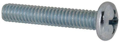 Value Collection - #12-24 UNC, 1-1/4" Length Under Head Phillips Drive Machine Screw - Pan Head, Grade 2 Steel, Zinc-Plated Finish, Without Washer - Eagle Tool & Supply
