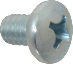 Value Collection - 1/4-20 UNC, 3/8" Length Under Head Phillips Drive Machine Screw - Pan Head, Grade 2 Steel, Zinc-Plated Finish, Without Washer - Eagle Tool & Supply