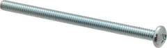 Value Collection - 1/4-20 UNC, 4" Length Under Head Phillips Drive Machine Screw - Pan Head, Grade 2 Steel, Zinc-Plated Finish, Without Washer - Eagle Tool & Supply