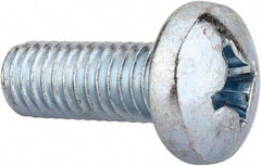 Value Collection - 3/8-16 UNC, 1" Length Under Head Phillips Drive Machine Screw - Pan Head, Grade 2 Steel, Zinc-Plated Finish, Without Washer - Eagle Tool & Supply