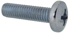 Value Collection - 3/8-16 UNC, 1-1/2" Length Under Head Phillips Drive Machine Screw - Pan Head, Grade 2 Steel, Zinc-Plated Finish, Without Washer - Eagle Tool & Supply
