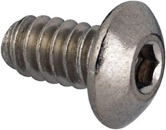 Value Collection - #6-32 UNC Hex Socket Drive, Button Screw - Grade 316 Stainless Steel, Uncoated, 1/4" Length Under Head - Eagle Tool & Supply