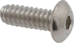 Value Collection - #6-32 UNC Hex Socket Drive, Button Screw - Grade 316 Stainless Steel, Uncoated, 3/8" Length Under Head - Eagle Tool & Supply