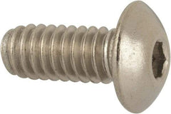 Value Collection - #8-32 UNC Hex Socket Drive, Button Screw - Grade 316 Stainless Steel, Uncoated, 3/8" Length Under Head - Eagle Tool & Supply