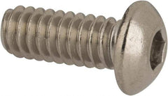 Value Collection - 1/4-20 UNC Hex Socket Drive, Button Screw - Grade 316 Stainless Steel, Uncoated, 5/8" Length Under Head - Eagle Tool & Supply