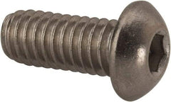Value Collection - 5/16-18 UNC Hex Socket Drive, Button Screw - Grade 316 Stainless Steel, Uncoated, 3/4" Length Under Head - Eagle Tool & Supply
