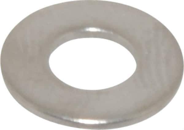 Value Collection - #8 Screw, Grade 316 Stainless Steel Standard Flat Washer - 11/64" ID x 3/8" OD, 0.031" Thick, Plain Finish - Eagle Tool & Supply
